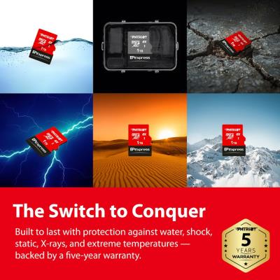 PATRIOT EP Express MicroSD Card 1TB / UHS-I / U3 / CL10 / R:800 / W:600MB/s / Vhodné pro Nintendo Switch 2