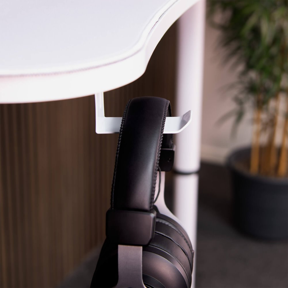 AROZZI Headset Hanger White/ držák headsetu pod herní stůl/ bílý