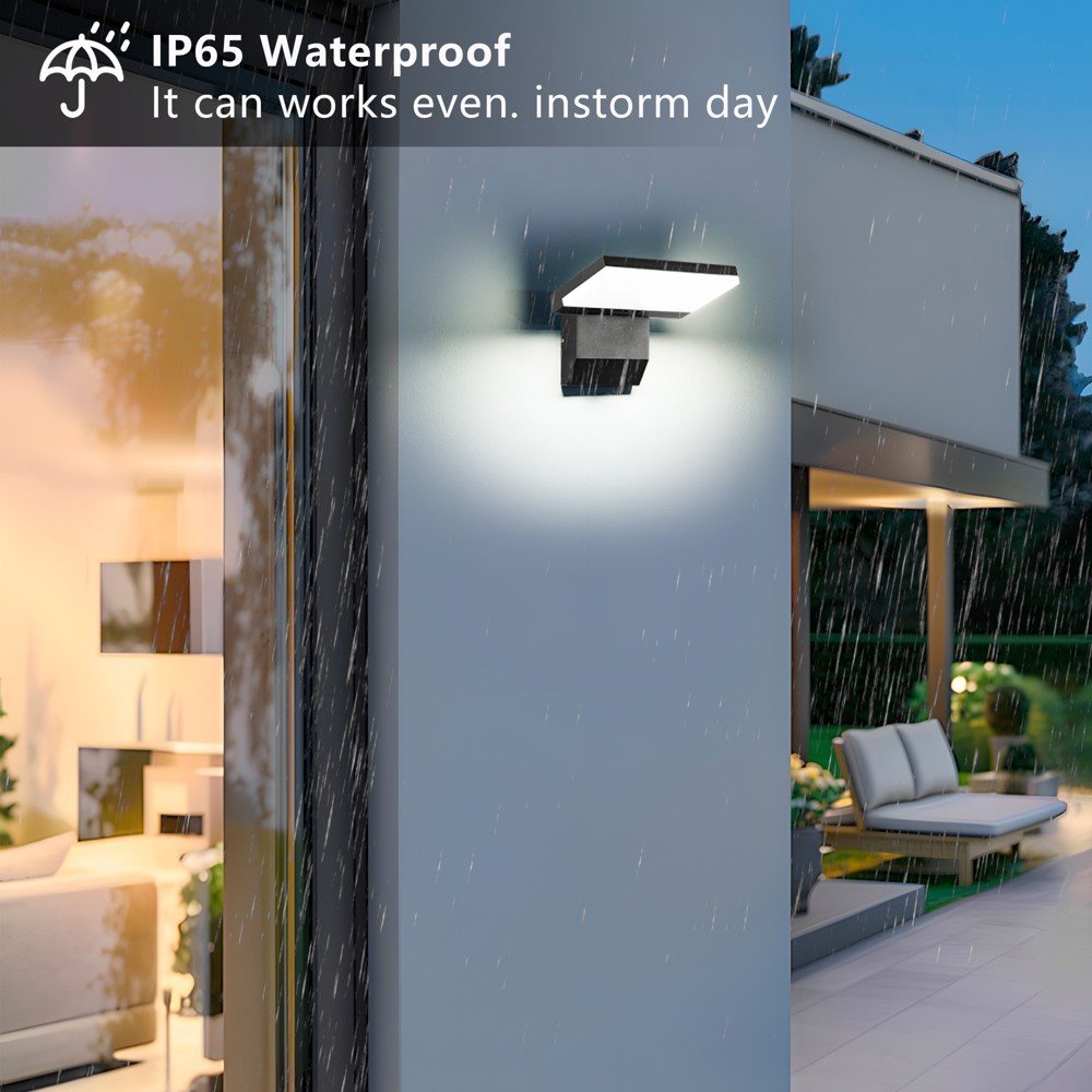 IMMAX MODERN venkovní LED osvětlení nástěnné 18W, 1278lm, IP65, černé