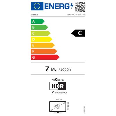DAHUA 16" LED PM16-S201ST/ IPS panel/ 1920x1080 (FHD)/ 800:1/ 6ms/ 250 cd/m2/ HDMI/ 2xUSB-C/ VESA 75x75/ černý