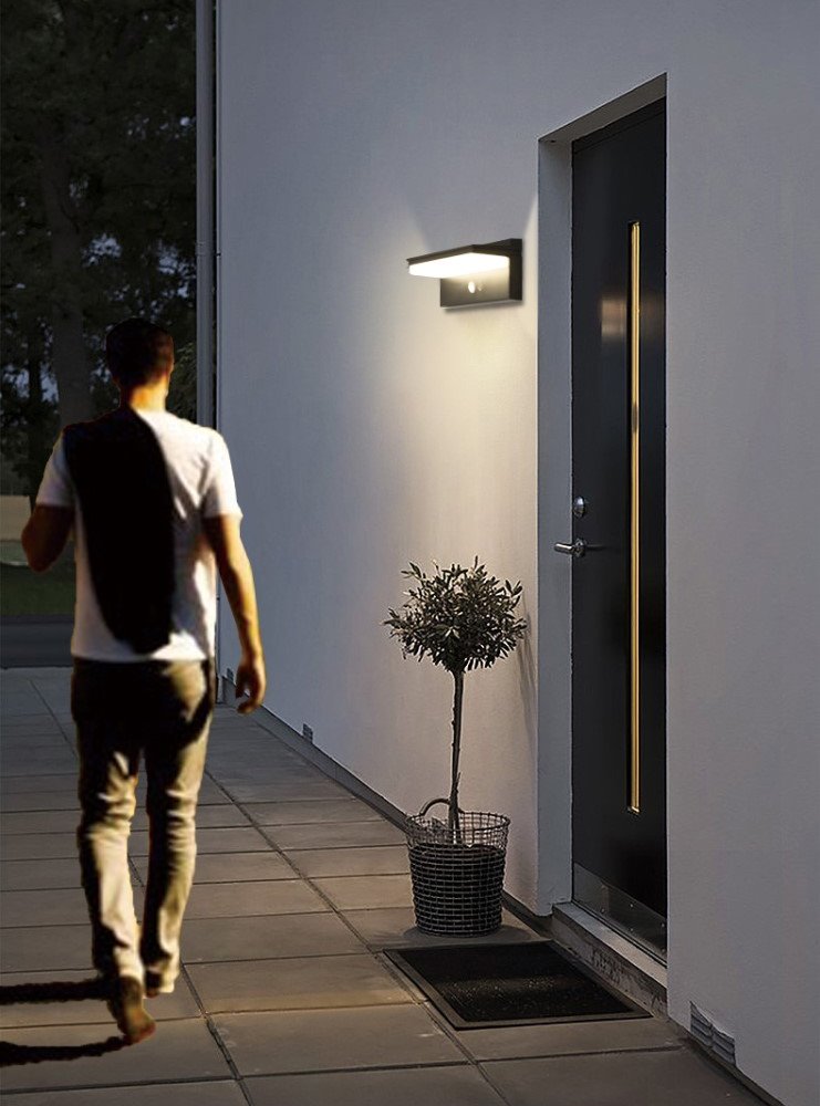 IMMAX SUN DOWN venkovní solární nástěnné LED osvětlení IP44, 900lm PIR senzor
