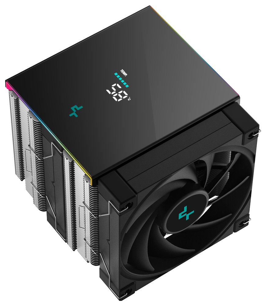 DEEPCOOL chladič AK620 Digital SE / 2x120mm fan / 6x heatpipes / pro Intel i AMD/ digitální display / černý