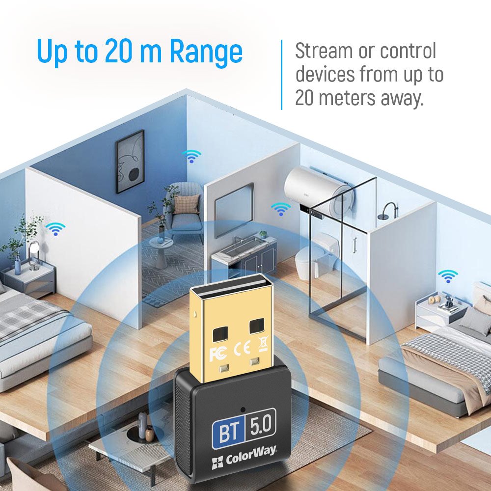 Colorway Bluetooth BT 5.0 Adaptér/ USB-A