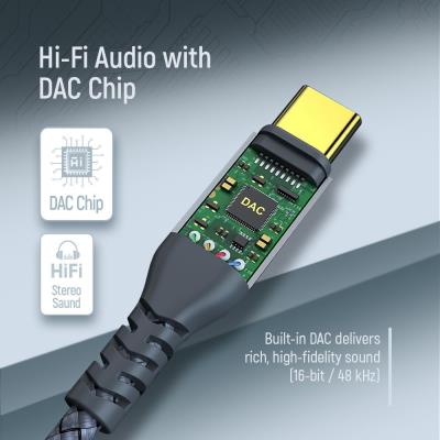 Colorway Adaptér USB-C na 3.5 mm jack/ 1.2m