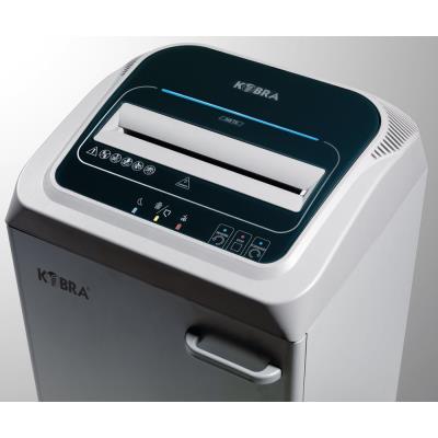 KOBRA skartovač 245 TS HS-6/ příčný řez 0,8 x 5 mm/ A4/ kapacita 4 listy/ objem koše 40l/ stupeň utajení P7/ šedý