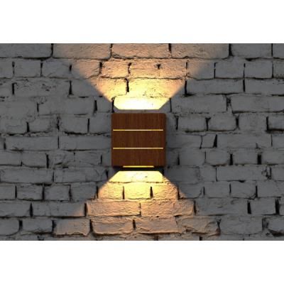 IMMAX LUXLINE venkovní LED nástěnné osvětlení, 6W, 3000K, 240V, IP54, ořechové dřevo
