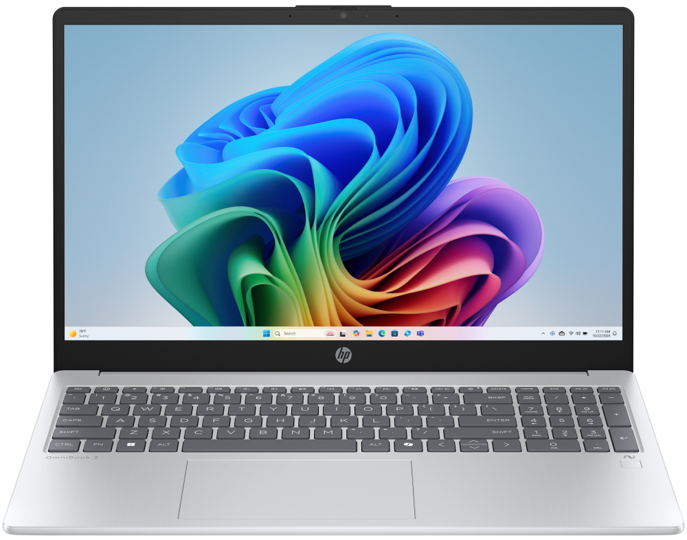 HP OmniBook 3 AI PC 15-fn0001nc/ Ryzen AI 7 350/ 24GB DDR5/ 512GB SSD/ Radeon Graphics/ 15,6"FHD,matný/ W11H/ stříbrný