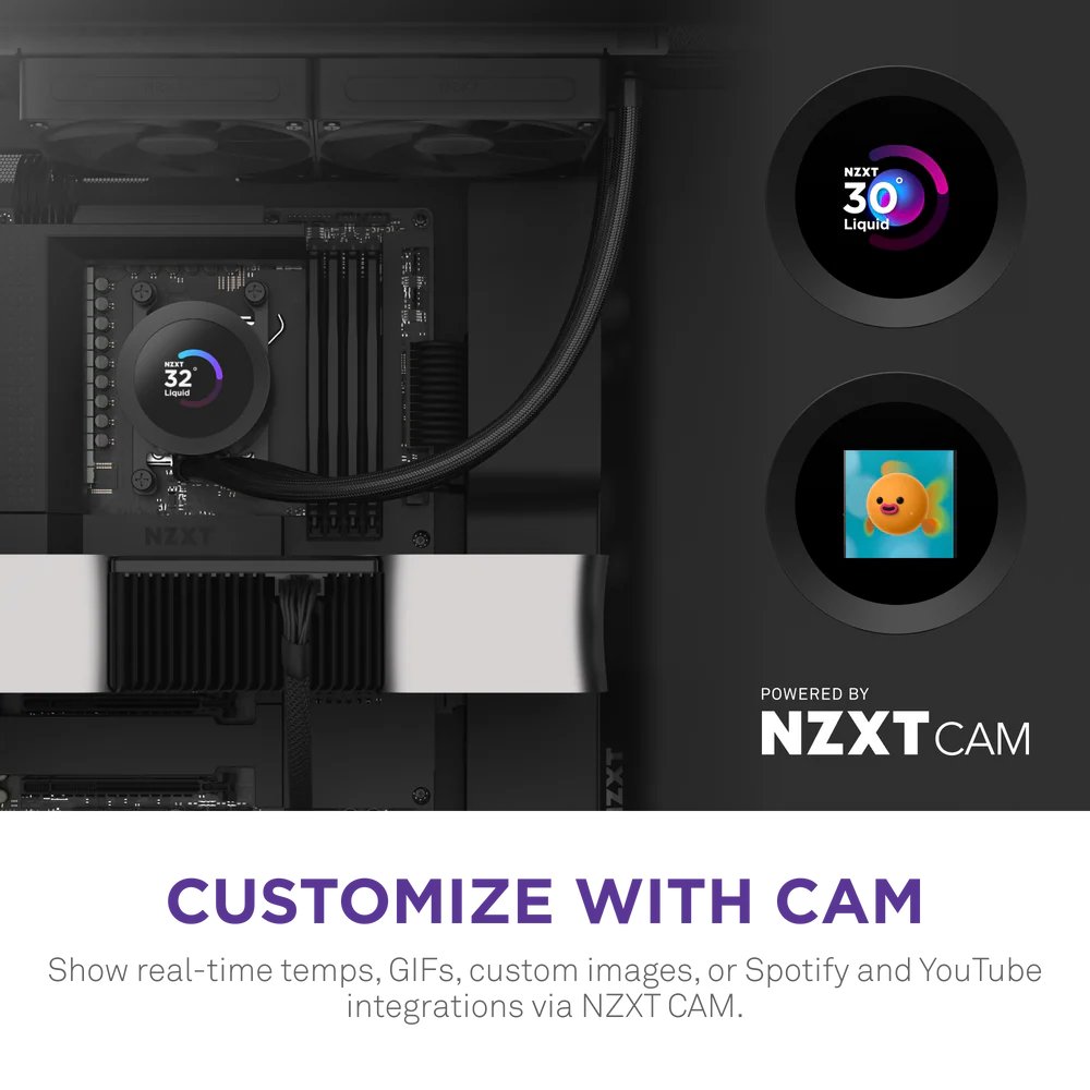 NZXT vodní chladič Kraken 240 / 2x120mm fan / 4-pin PWM / LCD disp. / 6 let