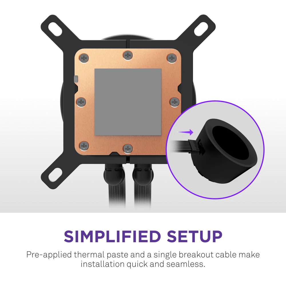 NZXT vodní chladič Kraken 240 / 2x120mm fan / 4-pin PWM / LCD disp. / 6 let