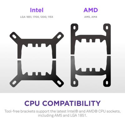 NZXT vodní chladič Kraken 240 / 2x120mm fan / 4-pin PWM / LCD disp. / 6 let