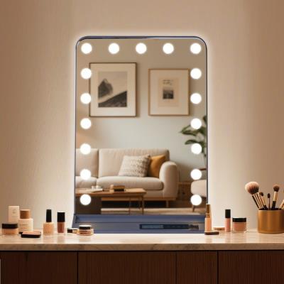 IMMAX LED zrcadlo HOLLYWOOD Make-up/ CCT/ LCD display/ USB C/A výstupy/ šedé