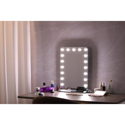 IMMAX LED zrcadlo HOLLYWOOD Make-up/ CCT/ LCD display/ USB C/A výstupy/ šedé