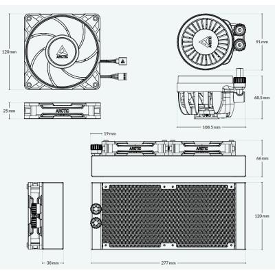 ARCTIC vodní chladič Liquid Freezer III Pro 240 ARGB bílý