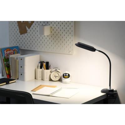 IMMAX LED stolní lampička CLIP/ 7,5W/ DC 12V/1A/ CCT/ IP20/ černá