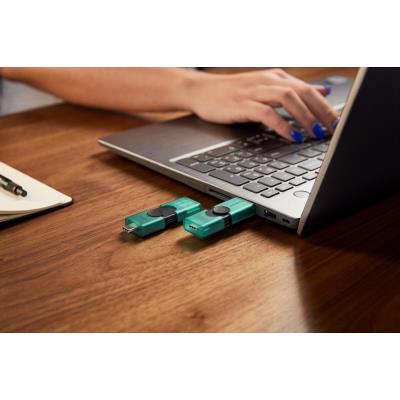 KINGSTON DataTraveler DuoG2 256GB / USB 3.2 Gen1 / USB-A + USB-C / zeleno-černá