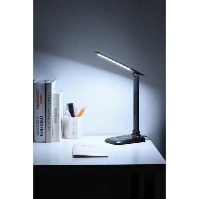 IMMAX LED stolní lampička LUMI/ Qi nabíjení/ 7W/ 300lm/ 12V/2A/ stmívatelná/ černá