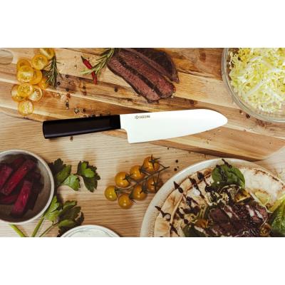 Kyocera Kuchařský nůž Santoku 16 cm, bílá čepel, černá rukojeť