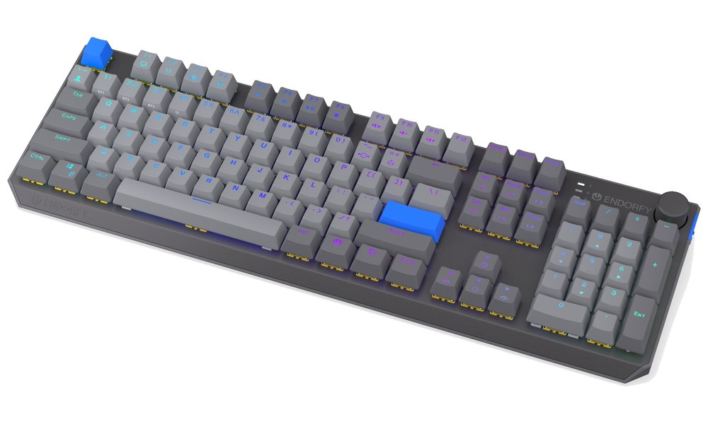 Endorfy mechanická klávesnice Thock V2 / bezdrátová / ARGB /  yellow sw. / USB / num. kl. / US layout
