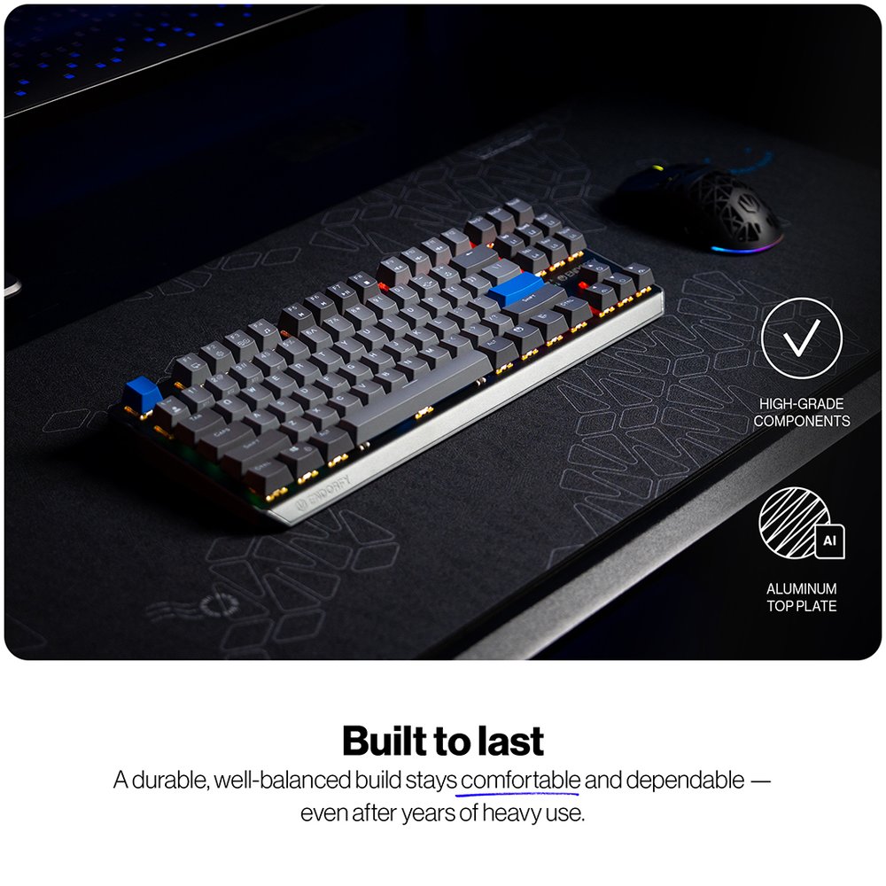 Endorfy mechanická klávesnice Thock V2 TKL / bezdrátová / ARGB /  yellow sw. / USB / US layout