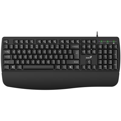 GENIUS KM-123/ Drátový set/ Ergo předložka/ Copilot/ USB/ černá/ CZ+SK layout