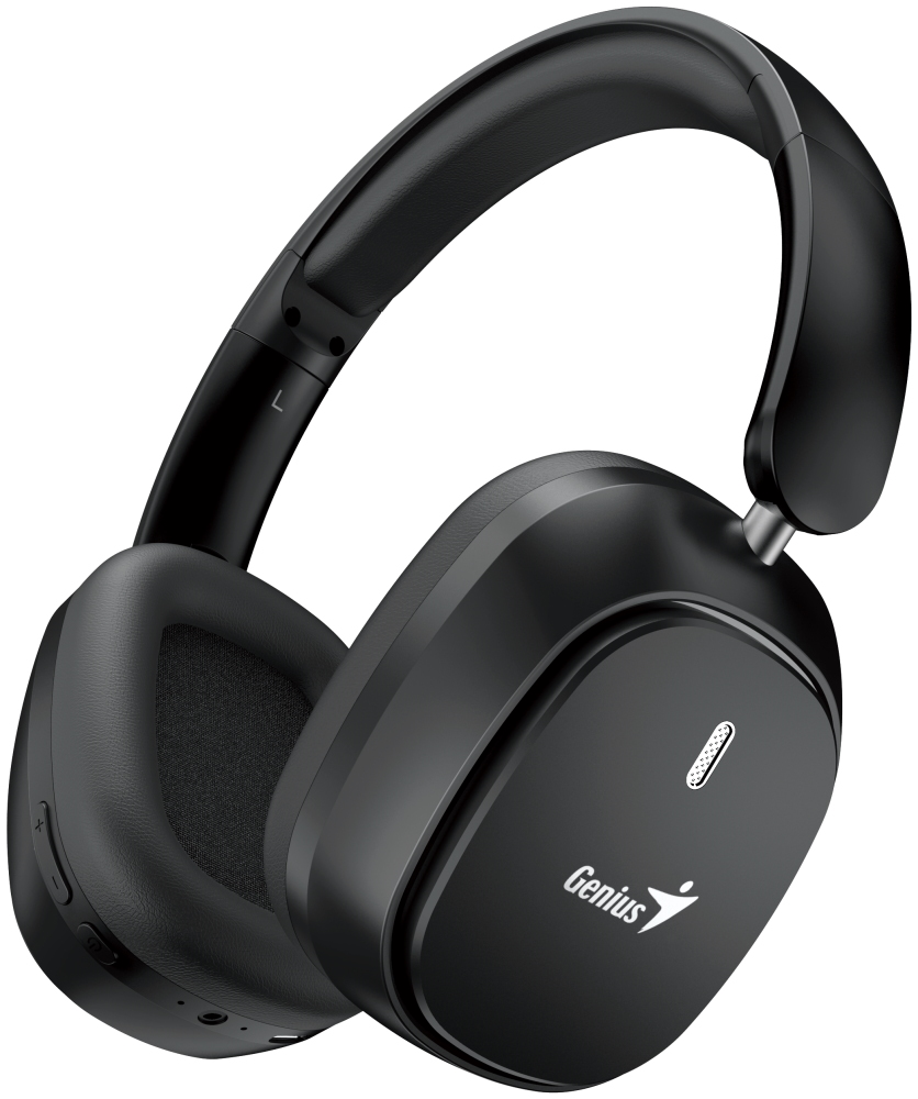 GENIUS bezdrátový headset HS-820BT/ černý/ BT5.4/ USB-C nabíjení/ skládací