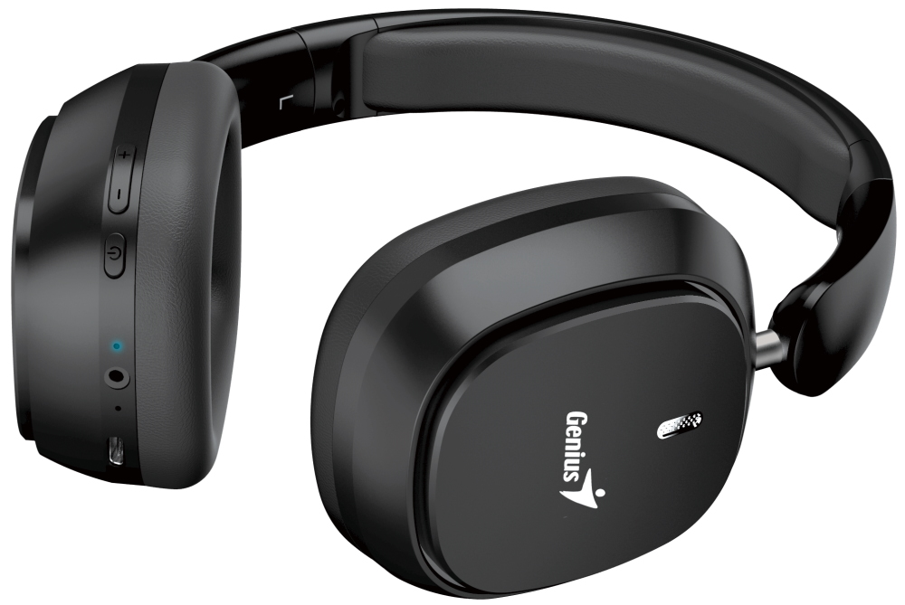 GENIUS bezdrátový headset HS-820BT/ černý/ BT5.4/ USB-C nabíjení/ skládací