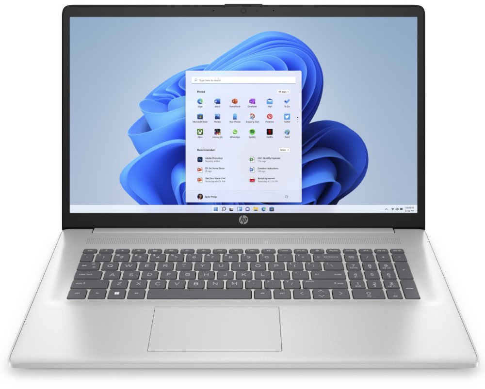 HP 17-cn4013nc/ Core 3-100U/ 8GB DDR4/ 512GB SSD/ Intel Graphics/ 17,3"FHD,matný/ W11H/ stříbrný