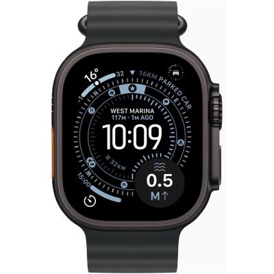 Apple Watch Ultra 3 49mm Černý titan s černým oceánským řemínkem