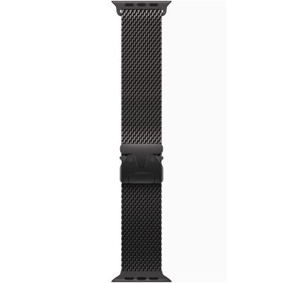 Apple Watch Ultra 3 49mm Černý titan s černým titanovým milánským tahem - M
