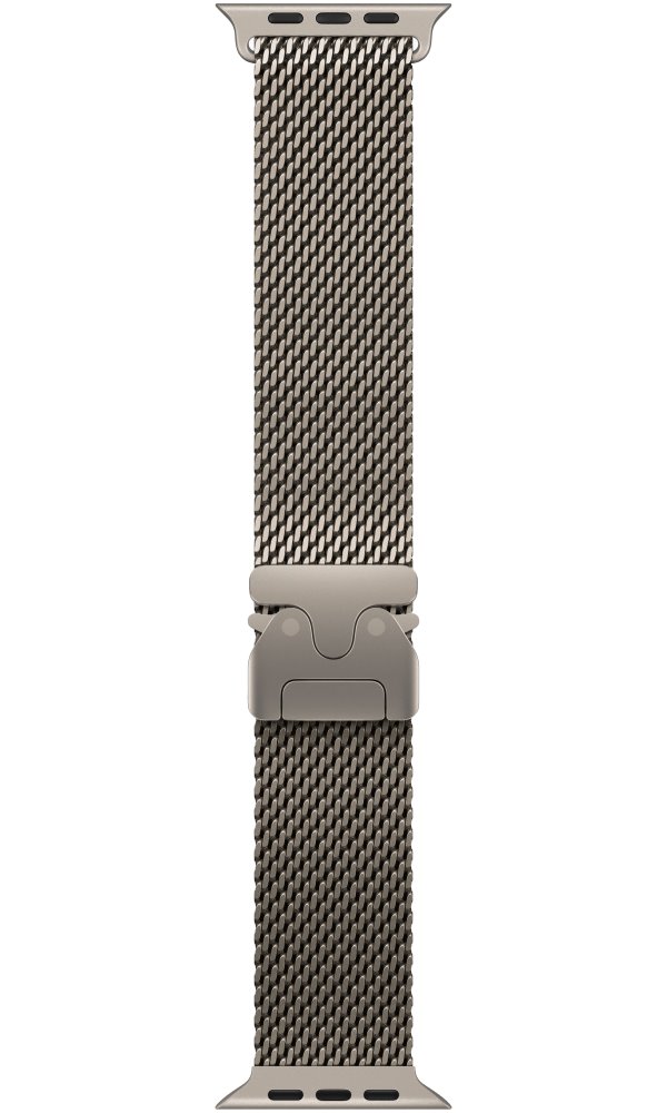 Apple Watch Ultra 3 49mm Přírodní titan s přírodním titanovým milánským tahem - S