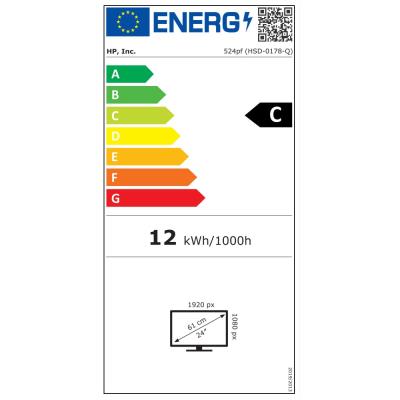 HP 524pf/ 23,8"/ 1920x1080/ IPS/ 5ms/ 350 cd/m2/ 1500:1/ 100Hz/ HDMI/ USB/ VESA/ PIVOT/ černý
