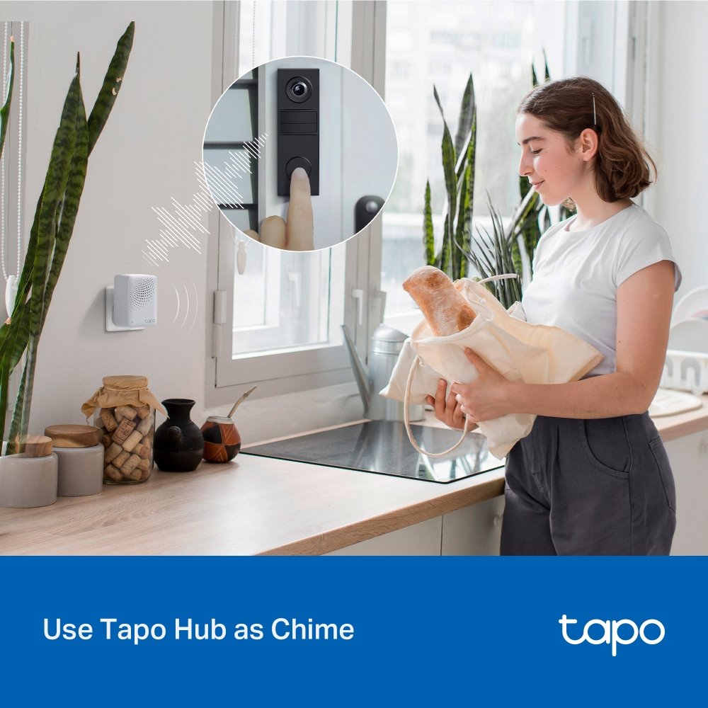 TP-Link Tapo D205, Chytrý Video zvonek, 3MP kamera, detekce osob, 160° zorné pole, IP54, SD slot, bez hubu