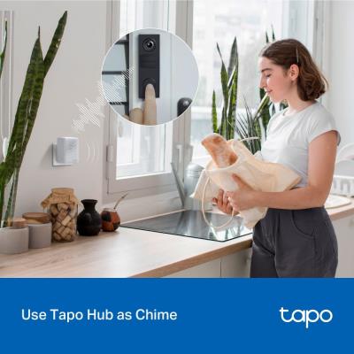 TP-Link Tapo D205, Chytrý Video zvonek, 3MP kamera, detekce osob, 160° zorné pole, IP54, SD slot, bez hubu