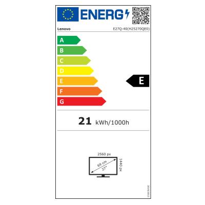 Lenovo E27Q-40/ 27"/ IPS/ 2560x1440/ 16:9/ 350cd/m2/ 1500:1/ 4ms/ HDMI/ DP/ PIVOT