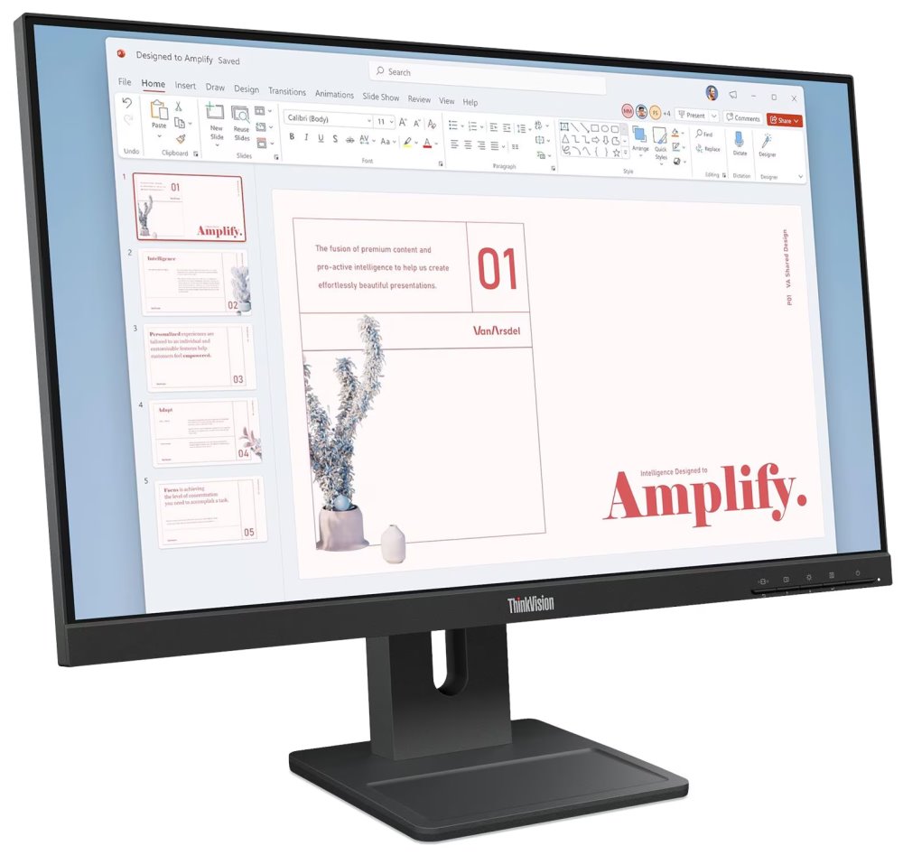 Lenovo E24-40/ 23,8" / IPS/ 1920x1080/ 16:9/ 250cd/m2cmd/ 1300:1/ 6ms/ HDMI/ DP/ VGA/ PIVOT