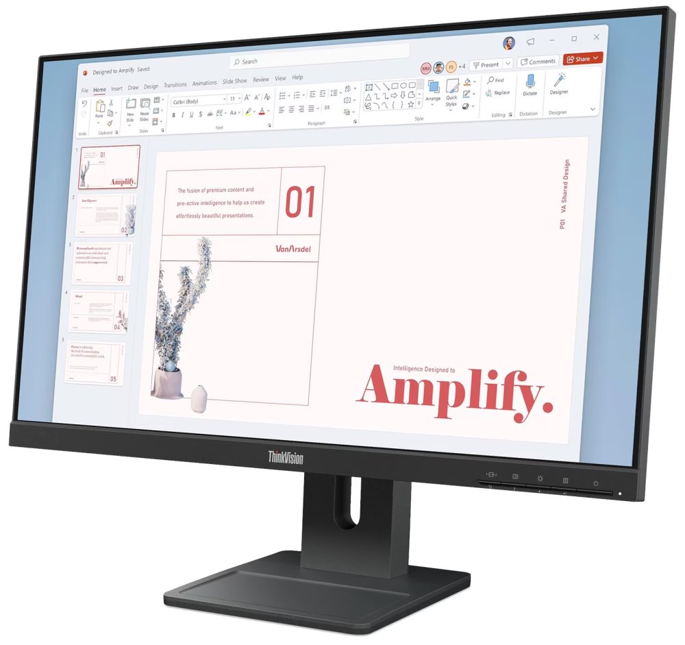 Lenovo E24-40/ 23,8" / IPS/ 1920x1080/ 16:9/ 250cd/m2cmd/ 1300:1/ 6ms/ HDMI/ DP/ VGA/ PIVOT