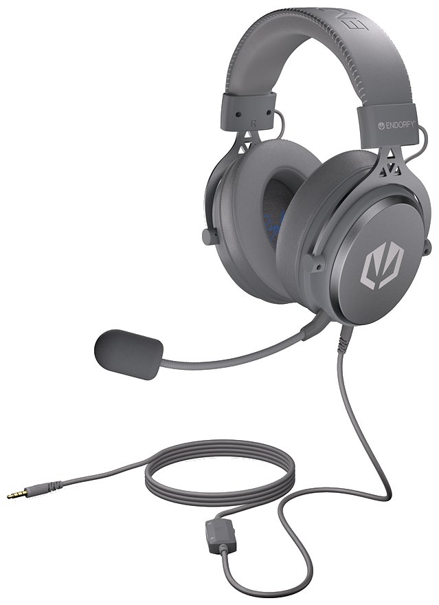 Endorfy headset VIRO Plus USB / drátový / s odnímatelným mikrofonem / USB / šedý