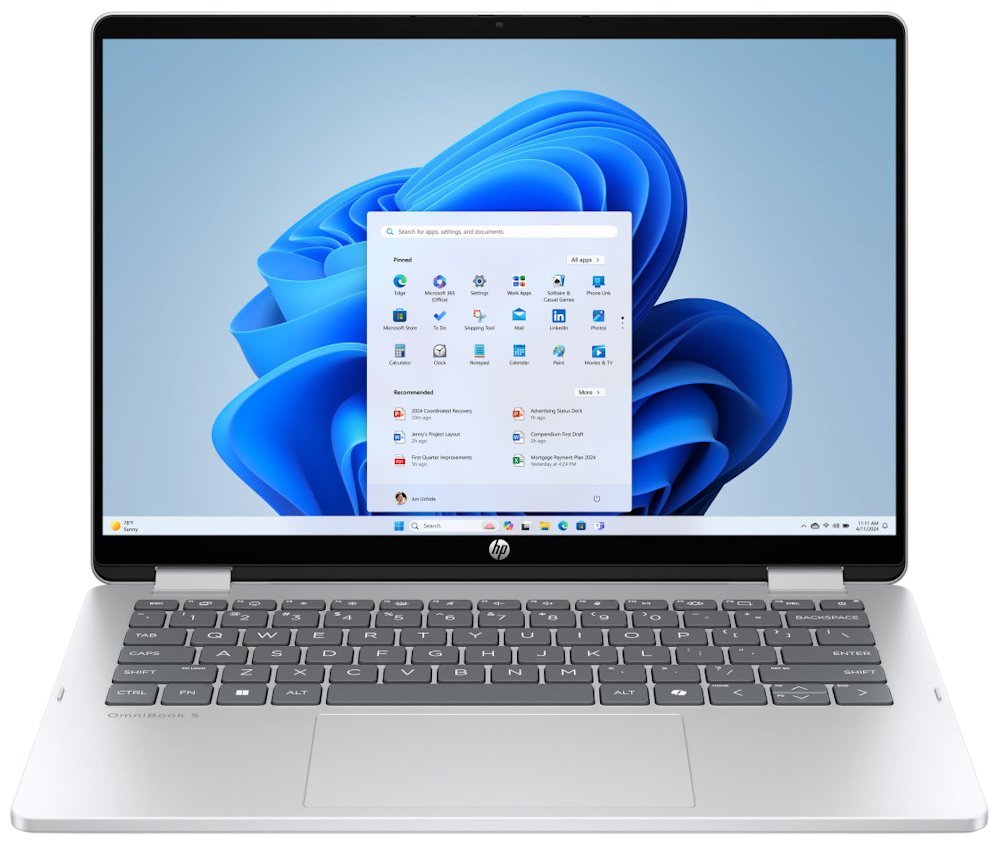 HP OmniBook 5 Flip 14-fp0004nc/ Core 7-150U/ 16GB DDR5/ 1TB SSD/ Intel Graphics/ 14"2K,OLED,touch/ W11H/ stříbrný