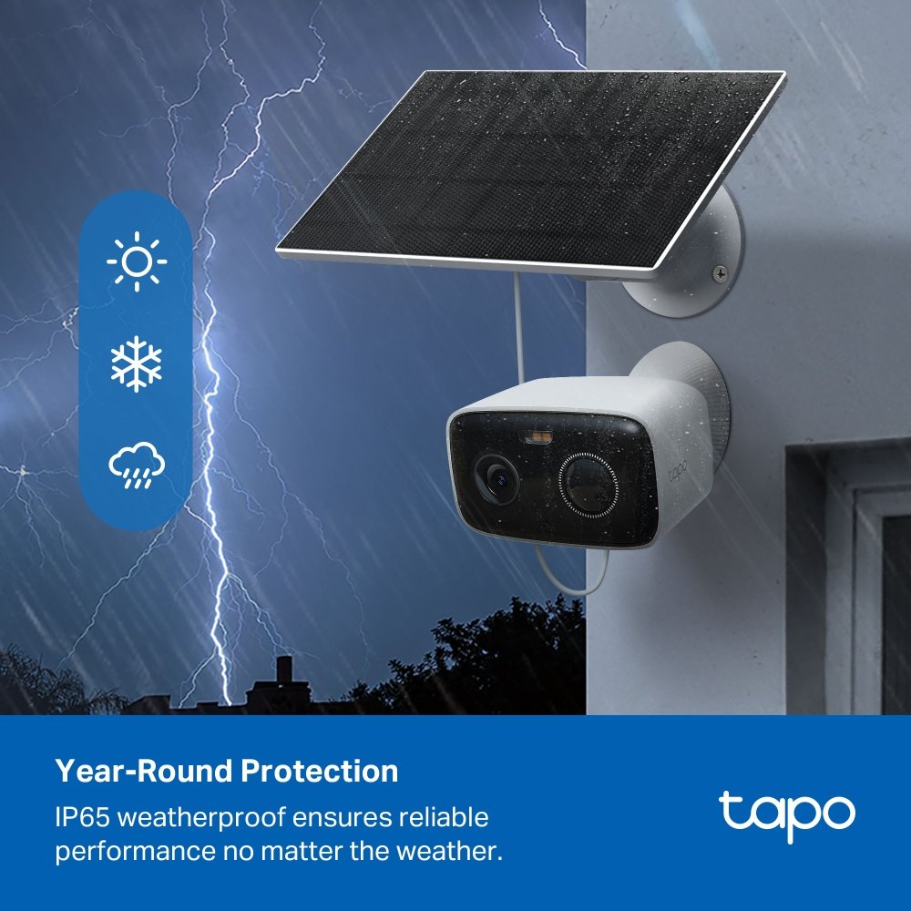 TP-Link Tapo C400 KIT Solární WiFi Kamera, venkovní, 2MPx, 1920 x 1080, audio, IR 10m, MicroSD, IP65