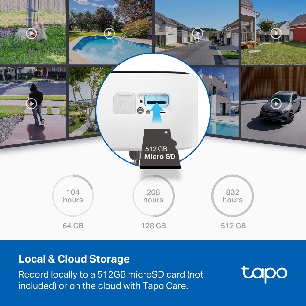 TP-Link Tapo C400 KIT Solární WiFi Kamera, venkovní, 2MPx, 1920 x 1080, audio, IR 10m, MicroSD, IP65