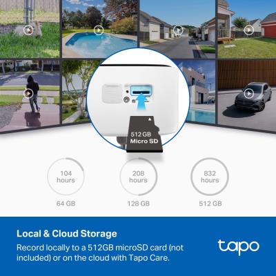 TP-Link Tapo C400 KIT Solární WiFi Kamera, venkovní, 2MPx, 1920 x 1080, audio, IR 10m, MicroSD, IP65