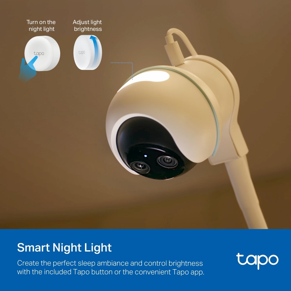 TP-Link Tapo C840 dětská chůvička s dvojitým objektivem, 2K,2560 x 1440, AI detekce audio, MicroSD