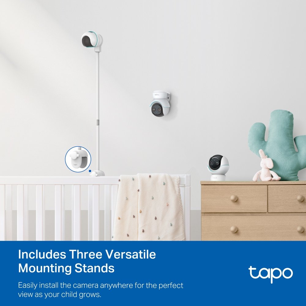 TP-Link Tapo C840 dětská chůvička s dvojitým objektivem, 2K,2560 x 1440, AI detekce audio, MicroSD