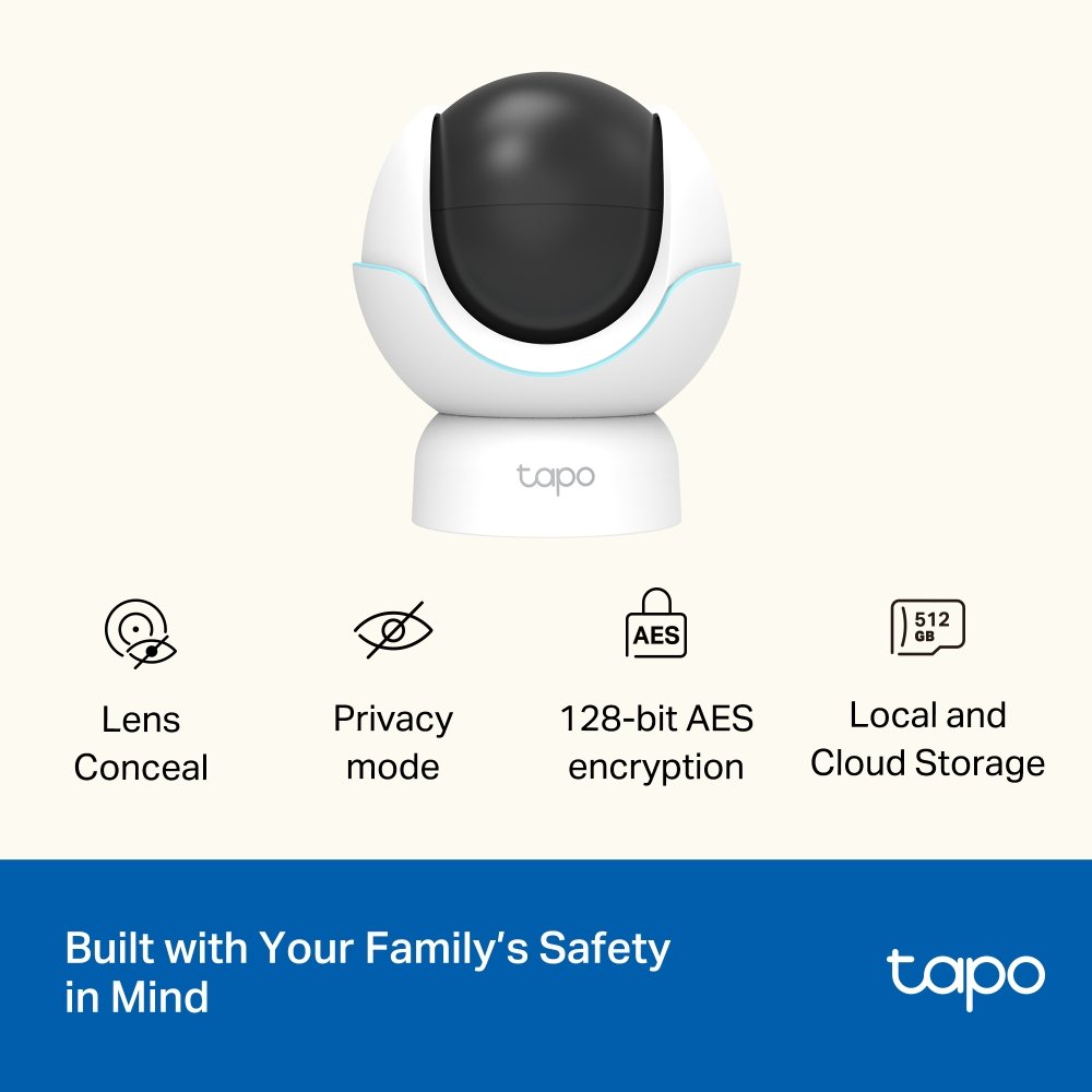 TP-Link Tapo C840 dětská chůvička s dvojitým objektivem, 2K,2560 x 1440, AI detekce audio, MicroSD