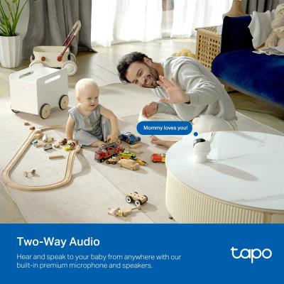 TP-Link Tapo C840 dětská chůvička s dvojitým objektivem, 2K,2560 x 1440, AI detekce audio, MicroSD