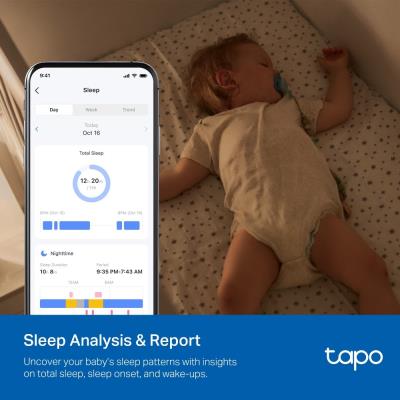 TP-Link Tapo C840 dětská chůvička s dvojitým objektivem, 2K,2560 x 1440, AI detekce audio, MicroSD