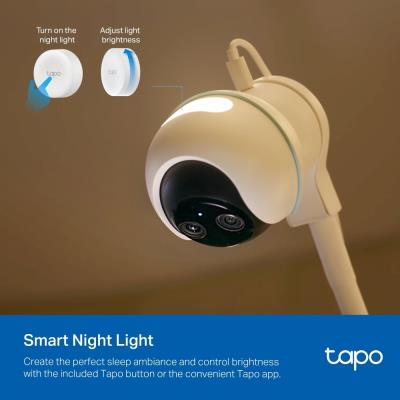TP-Link Tapo C840 dětská chůvička s dvojitým objektivem, 2K,2560 x 1440, AI detekce audio, MicroSD