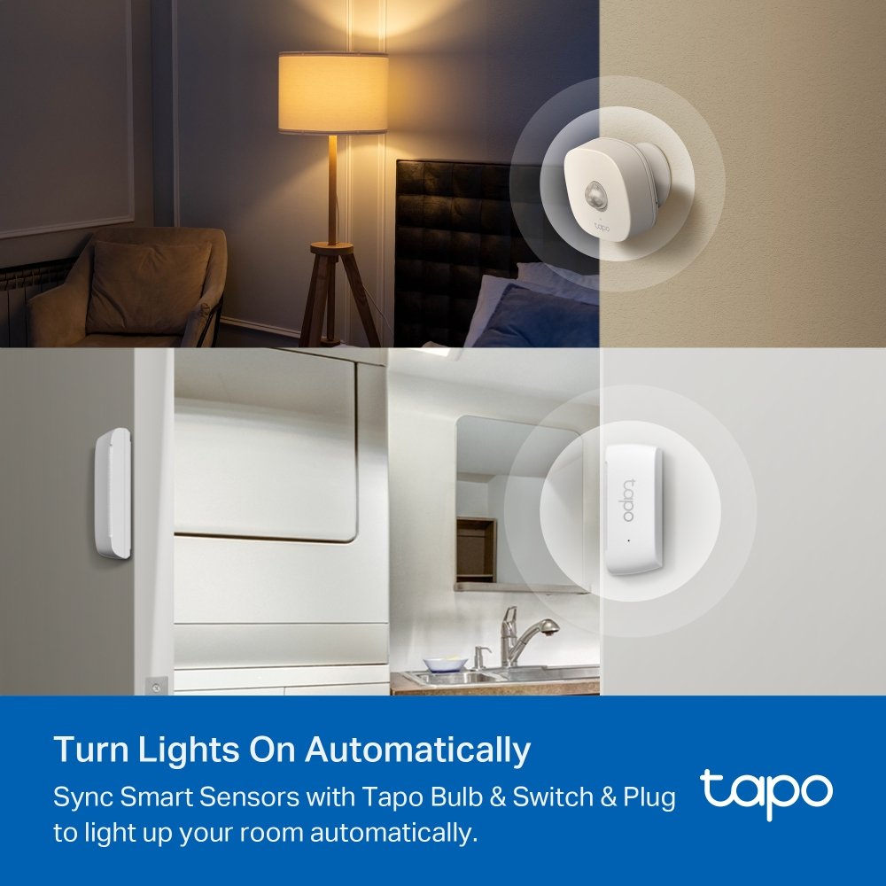 TP-Link Tapo T30 KIT, 1×Tapo T100, 2×Tapo T110, 1×Tapo H100, pohybový senzor, dveřní senzor, hub se zvonkem