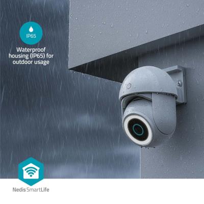 NEDIS IP kamera/ venkovní/ IP65/ Wi-Fi/ 3Mpix/ 1296p/ reflektor/ Onvif/ detekce pohybu/ noční vidění 10m/ bílá