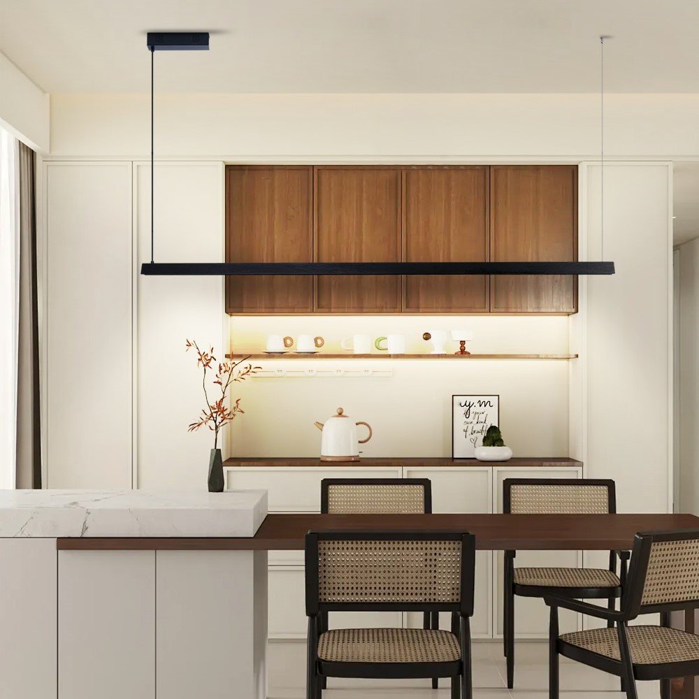 IMMAX NEO MADEIRA SMART lineár osvětlení, dřevo černé, 202cm, Wi-Fi, TUYA